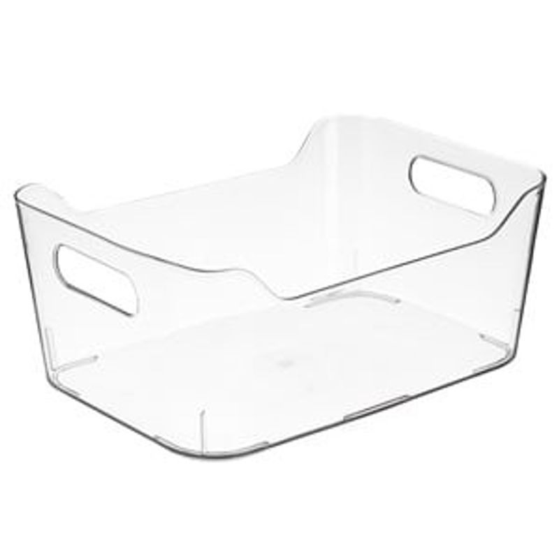 Casa si Gradina - Mobilier - Organizare si depozitare - Cutii depozitare - Cos de depozitare din plastic transparent cu manere, 2.5L - Infinity.ro