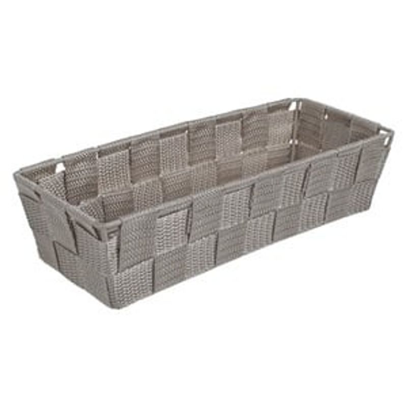 Casa si Gradina - Mobilier - Organizare si depozitare - Cutii depozitare - Cos de depozitare impletit cu cadru metalic, Gri Taupe, 26x10x6 cm - Infinity.ro