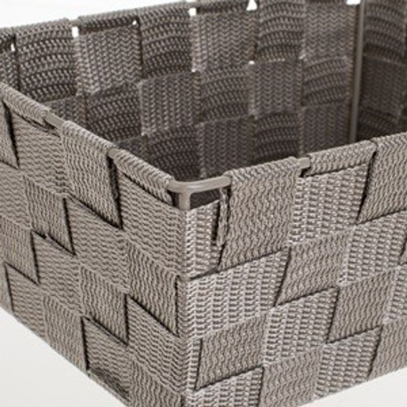 Casa si Gradina - Mobilier - Organizare si depozitare - Cutii depozitare - Cos de Depozitare Impletit Taupe cu Cadru Metalic - Infinity.ro