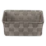 Casa si Gradina - Mobilier - Organizare si depozitare - Cutii depozitare - Cos de depozitare metalic impletit, Taupe, 24x24x8.5 cm - Infinity.ro