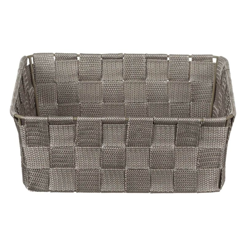 Casa si Gradina - Mobilier - Organizare si depozitare - Cutii depozitare - Cos de depozitare metalic impletit, Taupe, 24x24x8.5 cm - Infinity.ro