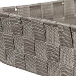 Casa si Gradina - Mobilier - Organizare si depozitare - Cutii depozitare - Cos de depozitare metalic impletit, Taupe, 24x24x8.5 cm - Infinity.ro