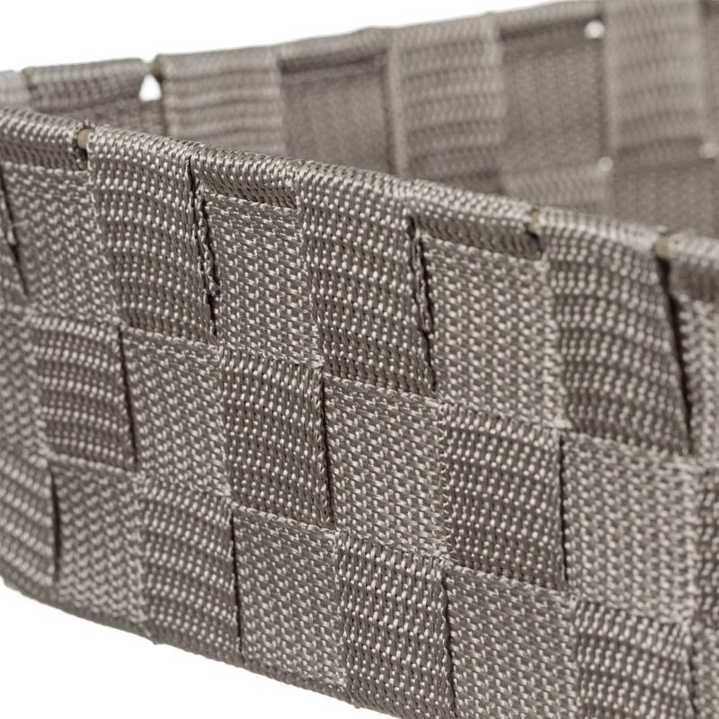 Casa si Gradina - Mobilier - Organizare si depozitare - Cutii depozitare - Cos de depozitare metalic impletit, Taupe, 24x24x8.5 cm - Infinity.ro