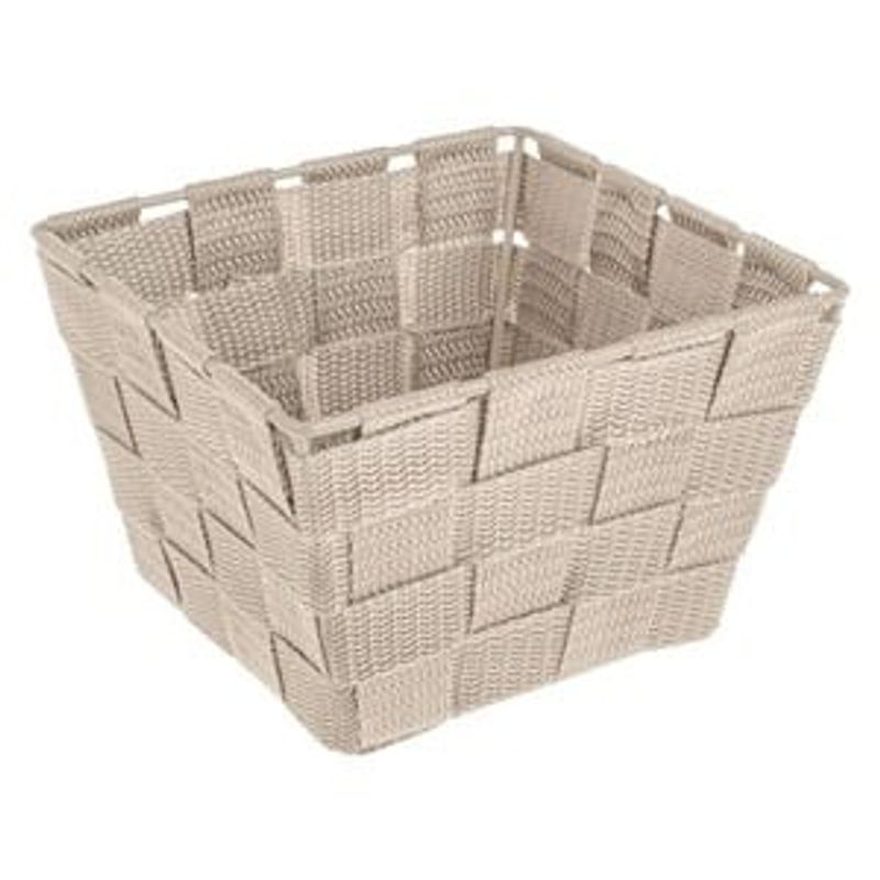 Casa si Gradina - Mobilier - Organizare si depozitare - Cutii depozitare - Cos de depozitare impletit bej cu cadru metalic, 15x15x10 cm - Infinity.ro