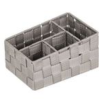 Casa si Gradina - Mobilier - Organizare si depozitare - Cutii depozitare - Cos de depozitare rattan cu cadru metalic, 4 compartimente, taupe, 20x14x10/8 cm - Infinity.ro