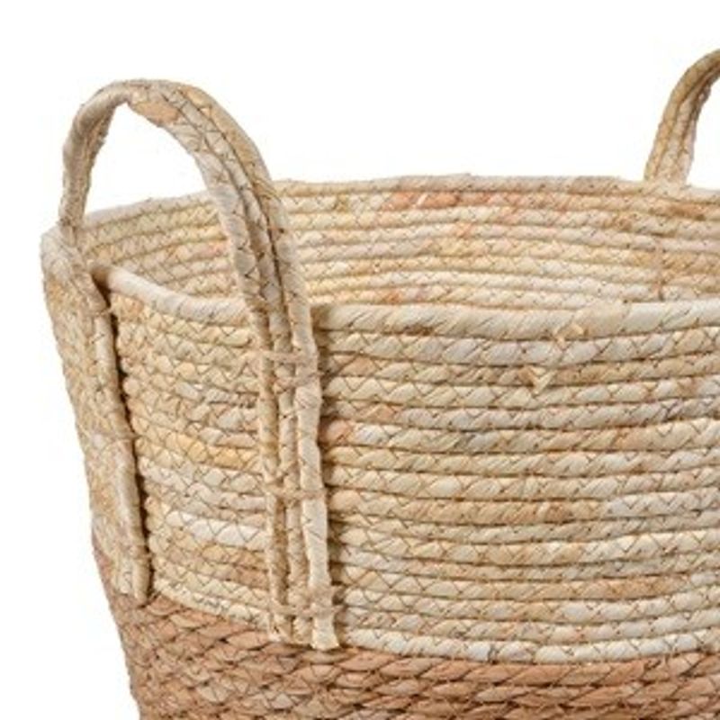 Casa si Gradina - Mobilier - Organizare si depozitare - Cutii depozitare - Cos de depozitare rotund, natural, cu manere, 40x30 cm - Infinity.ro