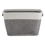 Casa si Gradina - Mobilier - Organizare si depozitare - Cutii depozitare - Cos de depozitare textil cu manere, Gri Ecru, 36x26x22cm - Infinity.ro