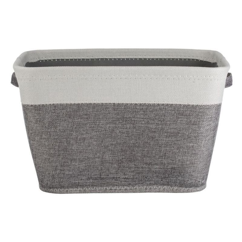 Casa si Gradina - Mobilier - Organizare si depozitare - Cutii depozitare - Cos de depozitare textil cu manere, Gri Ecru, 36x26x22cm - Infinity.ro