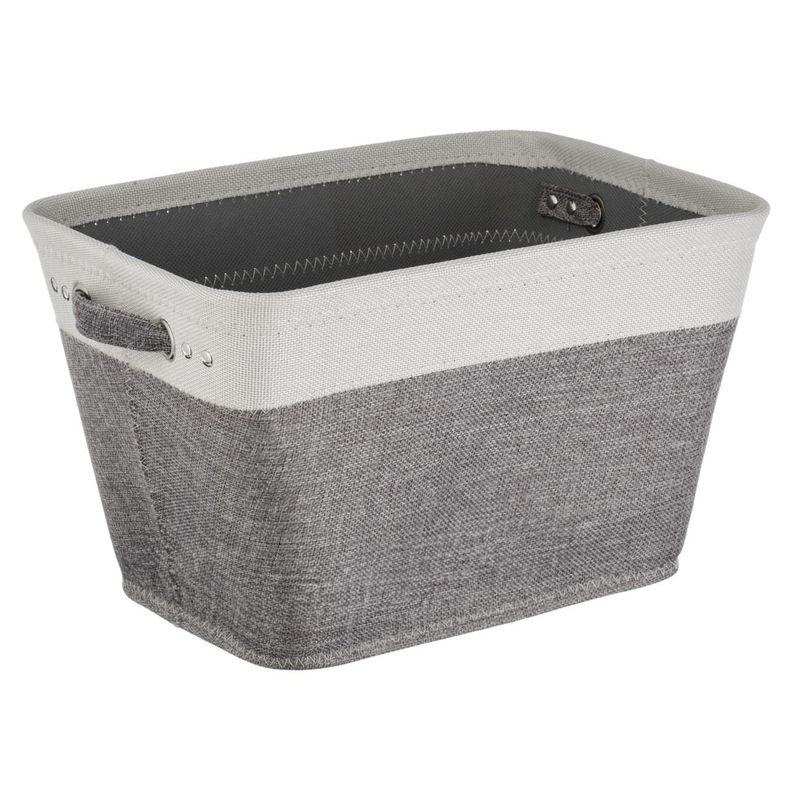 Casa si Gradina - Mobilier - Organizare si depozitare - Cutii depozitare - Cos de depozitare textil cu manere, Gri Ecru, 36x26x22cm - Infinity.ro