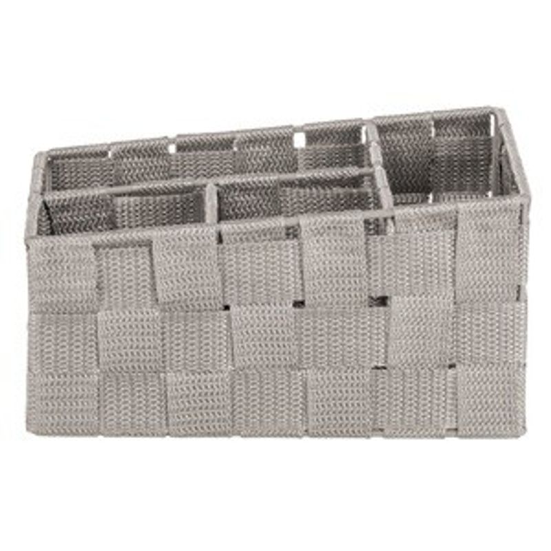 Casa si Gradina - Mobilier - Organizare si depozitare - Cutii depozitare - Cos de depozitare rattan cu cadru metalic, 4 compartimente, taupe, 20x14x10/8 cm - Infinity.ro