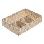 Casa si Gradina - Mobilier - Organizare si depozitare - Cutii depozitare - Cos de depozitare rattan, 4 compartimente, Bej, 33x24x7cm - Infinity.ro
