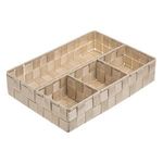 Casa si Gradina - Mobilier - Organizare si depozitare - Cutii depozitare - Cos de depozitare rattan, 4 compartimente, Bej, 33x24x7cm - Infinity.ro