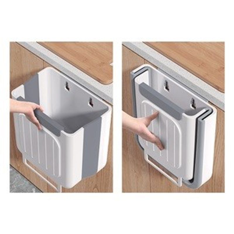 Casa si Gradina - Mobilier - Organizare si depozitare - Cosuri de gunoi - Cos de Gunoi Suspendat Pliabil din Plastic 6L - Infinity.ro