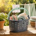 Market - Spalare si intretinere rufe - Uscatoare de rufe si accesorii - Cos suspendabil pentru carlige de rufe, 24x18x13cm, Antracit - Infinity.ro