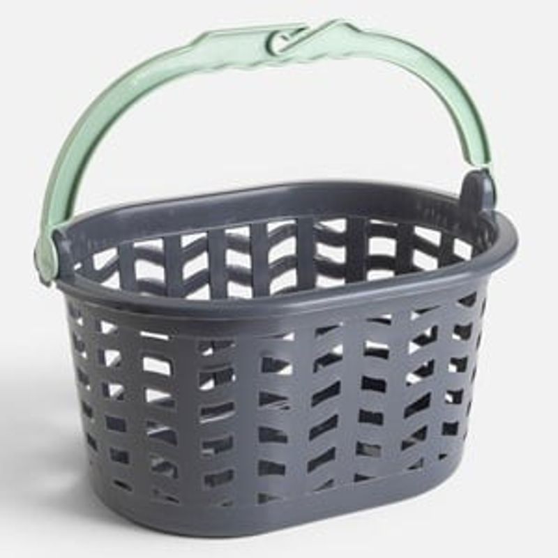 Market - Spalare si intretinere rufe - Uscatoare de rufe si accesorii - Cos suspendabil pentru carlige de rufe, 24x18x13cm, Antracit - Infinity.ro