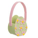Casa si Gradina - Decoratiuni - Decoratiuni de sezon - Cos decorativ de Paste din fetru cu margarete 3D si maner, 9x7x20cm, verde - Infinity.ro