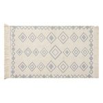 Casa si Gradina - Textile si covoare - Covoare - Covoare casa - Covor decorativ tufted cu franjuri, Gri Ecru, 90x60 cm - Infinity.ro