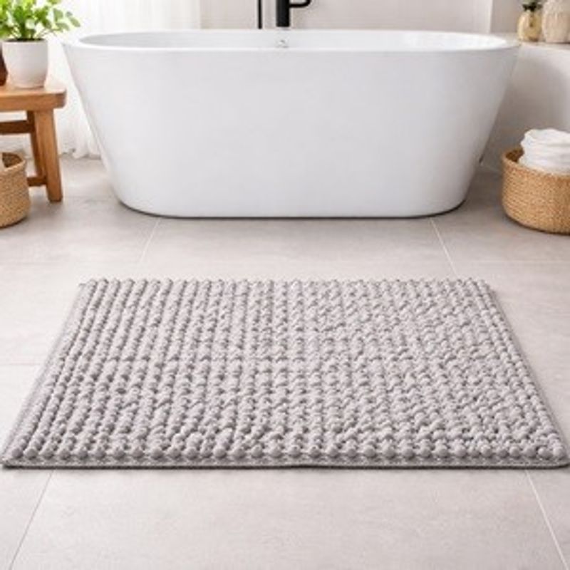 Casa si Gradina - Textile si covoare - Covoare - Covorase baie - Covoras Baie din Microfibra Gri 80x50cm - Infinity.ro