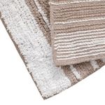 Casa si Gradina - Textile si covoare - Covoare - Covorase baie - Covoras Baie Bej cu Dungi Albe 60x40cm - Infinity.ro