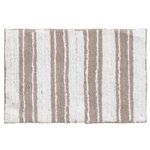 Casa si Gradina - Textile si covoare - Covoare - Covorase baie - Covoras Baie Bej cu Dungi Albe 60x40cm - Infinity.ro