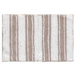 Casa si Gradina - Textile si covoare - Covoare - Covorase baie - Covoras Baie Bej cu Dungi Albe 60x40cm - Infinity.ro
