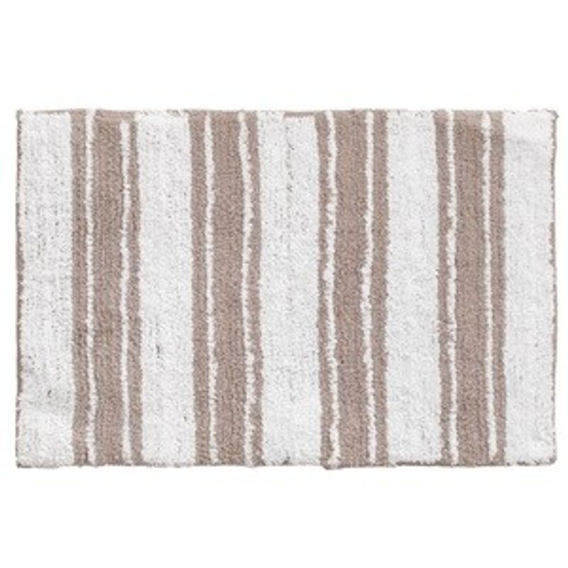 Casa si Gradina - Textile si covoare - Covoare - Covorase baie - Covoras Baie Bej cu Dungi Albe 60x40cm - Infinity.ro