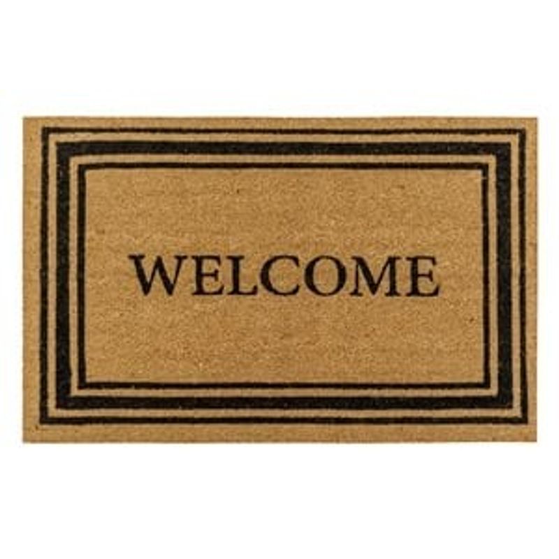 Casa si Gradina - Textile si covoare - Covoare - Covorase intrare - Covoras de intrare din fibra de nuca de cocos, mesaj Welcome, 90x60 cm - Infinity.ro