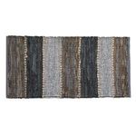 Casa si Gradina - Textile si covoare - Covoare - Covoare casa - Covoras decorativ din piele artificiala, Gri Taupe, 130x70cm, cu franjuri si spate antialunecare - Infinity.ro