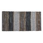 Casa si Gradina - Textile si covoare - Covoare - Covoare casa - Covoras decorativ din piele artificiala, Gri Taupe, 130x70cm, cu franjuri si spate antialunecare - Infinity.ro