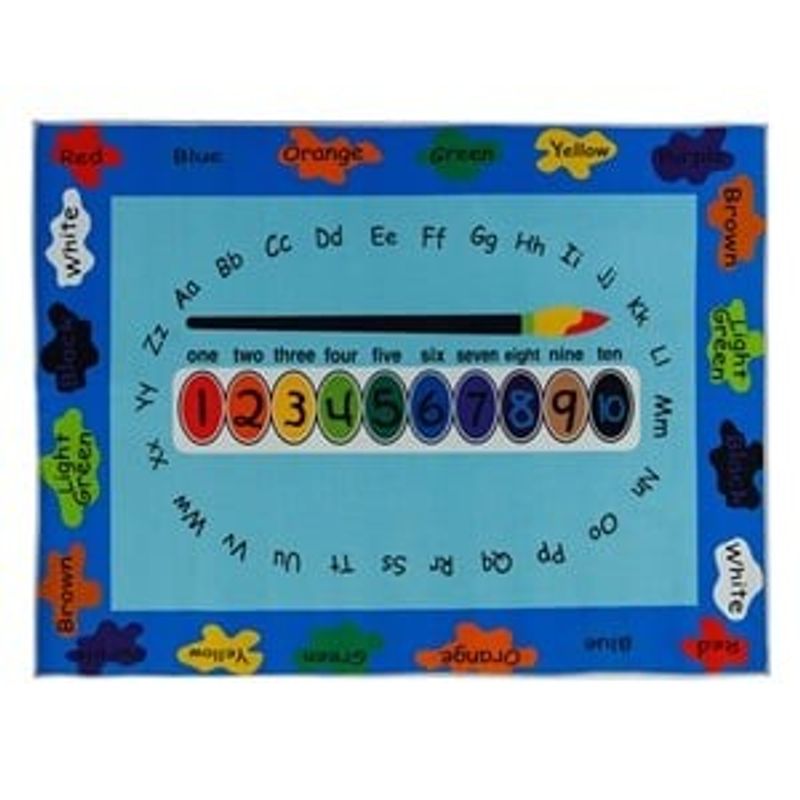 Casa si Gradina - Textile si covoare - Covoare - Covoare casa - Covoras Decorativ Dreptunghiular Albastru cu Model Educativ, 120x90cm - Infinity.ro