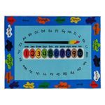 Casa si Gradina - Textile si covoare - Covoare - Covoare casa - Covoras Decorativ Dreptunghiular Albastru cu Model Educativ, 120x90cm - Infinity.ro