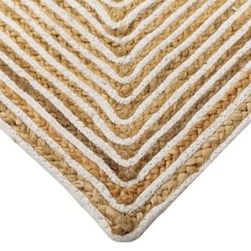 Casa si Gradina - Textile si covoare - Covoare - Covoare casa - Covoras dreptunghiular din iuta, Bej cu model liniar, 100x50 cm - Infinity.ro