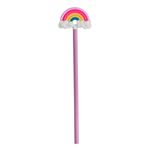 Carti si Birotica - Birotica - Instrumente de scris - Creioane - Creion cu Topper Curcubeu, Roz, 21 cm - Infinity.ro