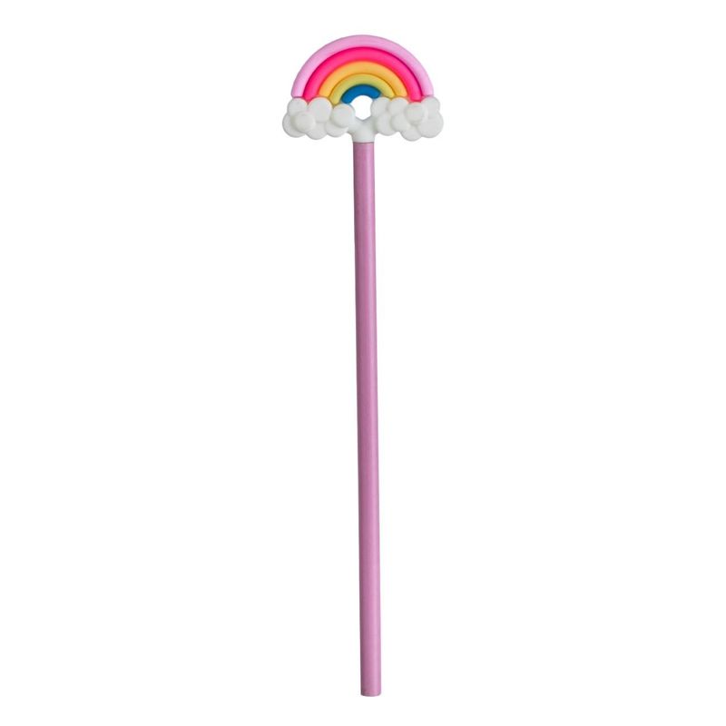 Carti si Birotica - Birotica - Instrumente de scris - Creioane - Creion cu Topper Curcubeu, Roz, 21 cm - Infinity.ro