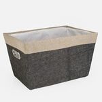 Casa si Gradina - Mobilier - Organizare si depozitare - Cutii depozitare - Cos de Depozitare Gri cu Manere Metalice 40x28x23cm - Infinity.ro