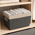 Casa si Gradina - Mobilier - Organizare si depozitare - Cutii depozitare - Cos de Depozitare Gri cu Manere Metalice 40x28x23cm - Infinity.ro