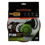 Casa si Gradina - Constructii - Scule electrice si accesorii - Accesorii polizare si slefuire - Disc abraziv pentru slefuitor cu excentric KD225.100 PROCRAFT Set 10 buc Diametru: 225 mm, Granulatie: P100 - Infinity.ro