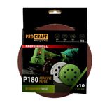 Casa si Gradina - Constructii - Scule electrice si accesorii - Accesorii polizare si slefuire - Disc abraziv pentru slefuitor cu excentric KD180.180 PROCRAFT Set 10 buc Diametru: 180 mm Granulatie: P180 - Infinity.ro