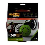 Casa si Gradina - Constructii - Scule electrice si accesorii - Accesorii polizare si slefuire - Disc abraziv pentru slefuitor cu excentric KD225.240 PROCRAFT Set 10 buc Diametru: 225 mm Granulatie: P240 - Infinity.ro