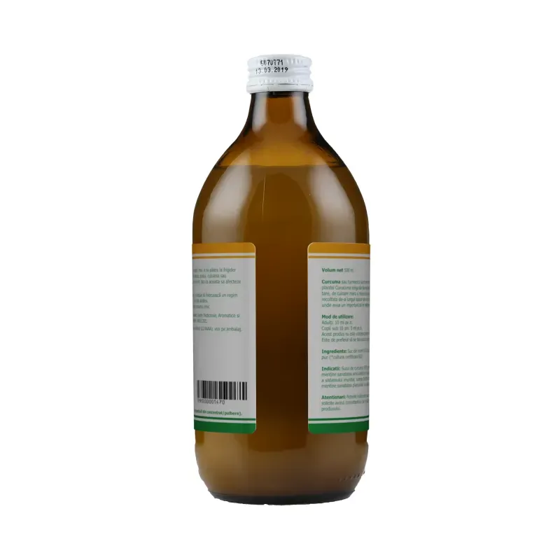 Market - Bauturi - Bauturi non-alcoolice - Bauturi necarbogazoase - Curcuma 100% suc pur 500 ml ECOLOGIC - Infinity.ro