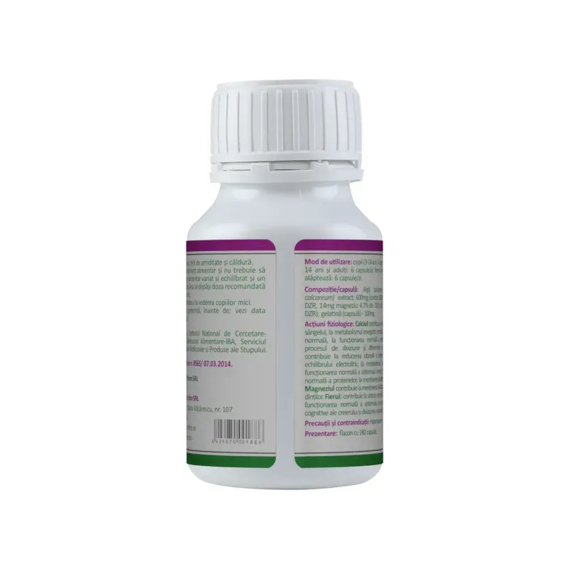 Ingrijire personala si Cosmetice - Sanatate si wellness - Suplimente alimentare - Alte suplimente alimentare - ALGA CALCAROASA 180 CPS - Infinity.ro