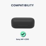 Laptop, Telefoane si Tablete - Wearables si gadgeturi - Wearables - Accesorii wearables - Husa casti Kwmobile pentru Sony WF-C510, protectie la zgarieturi, Silicon, albastru - Infinity.ro