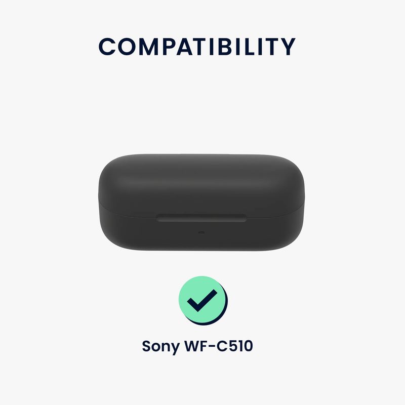 Laptop, Telefoane si Tablete - Wearables si gadgeturi - Wearables - Accesorii wearables - Husa casti Kwmobile pentru Sony WF-C510, protectie la zgarieturi, Silicon, albastru - Infinity.ro