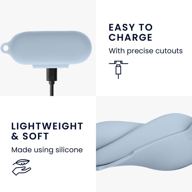 Laptop, Telefoane si Tablete - Wearables si gadgeturi - Wearables - Accesorii wearables - Husa casti Kwmobile pentru Sony WF-C510, protectie la zgarieturi, Silicon, albastru - Infinity.ro