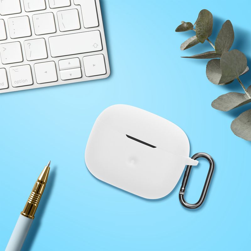 Laptop, Telefoane si Tablete - Wearables si gadgeturi - Wearables - Accesorii wearables - Husa casti Kwmobile pentru Bowers & Wilkins Pi6, Pi8, protectie la zgarieturi, Silicon, alb - Infinity.ro