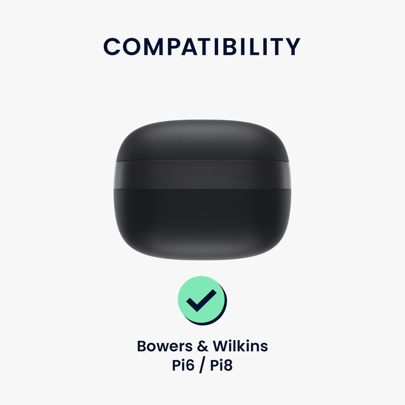 Laptop, Telefoane si Tablete - Wearables si gadgeturi - Wearables - Accesorii wearables - Husa casti Kwmobile pentru Bowers & Wilkins Pi6, Pi8, protectie la zgarieturi, Silicon, alb - Infinity.ro
