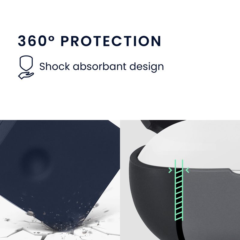 Laptop, Telefoane si Tablete - Wearables si gadgeturi - Wearables - Accesorii wearables - Husa casti Kwmobile pentru Nothing CMF by Nothing Nothing Ear 2024, protectie la zgarieturi, Silicon, albastru - Infinity.ro