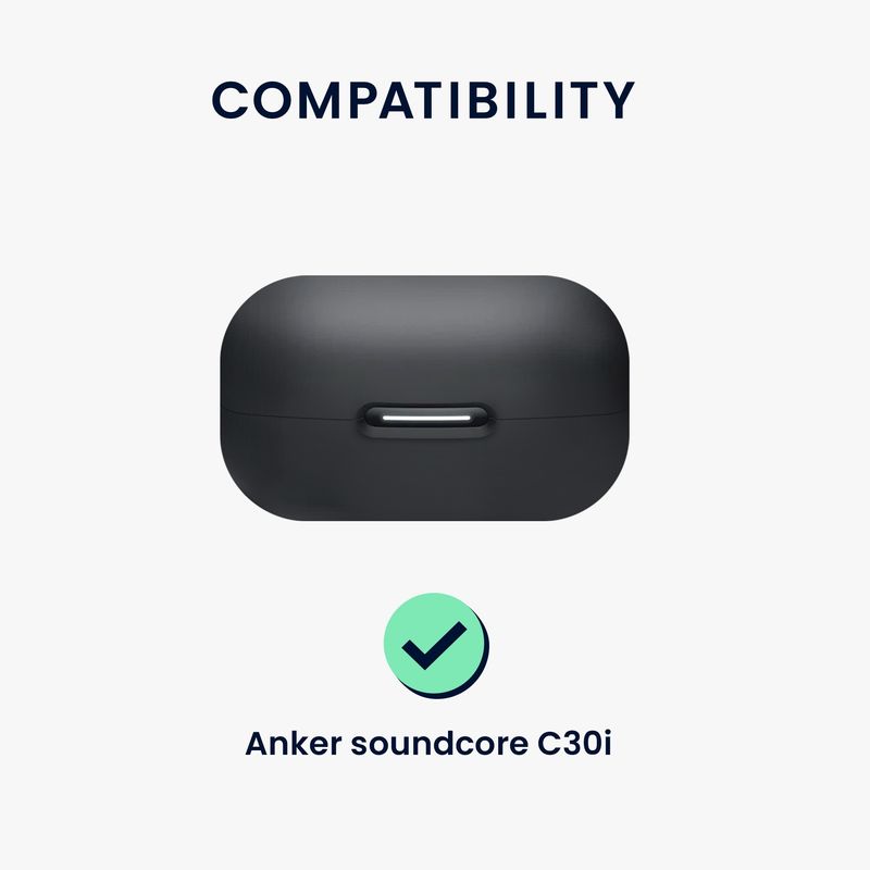 Laptop, Telefoane si Tablete - Wearables si gadgeturi - Wearables - Accesorii wearables - Husa casti Kwmobile pentru Anker Soundcore C30i, protectie la zgarieturi, Silicon, verde - Infinity.ro