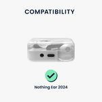 Laptop, Telefoane si Tablete - Wearables si gadgeturi - Wearables - Accesorii wearables - Husa casti Kwmobile pentru Nothing CMF by Nothing Nothing Ear 2024, protectie la zgarieturi, Silicon, albastru - Infinity.ro