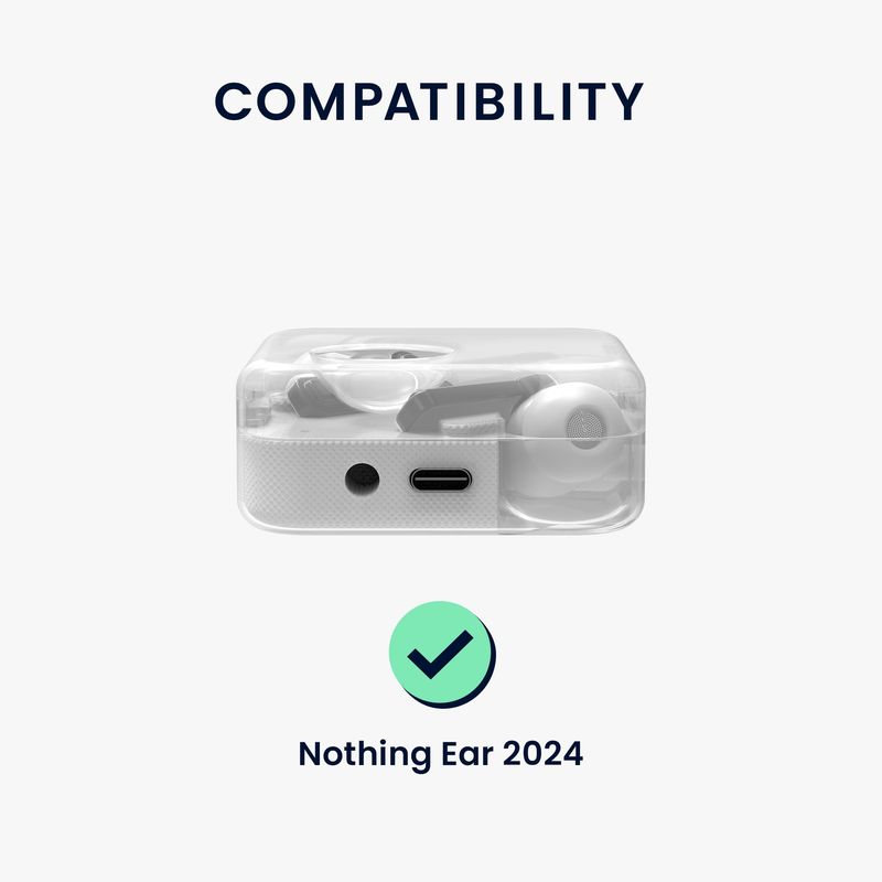 Laptop, Telefoane si Tablete - Wearables si gadgeturi - Wearables - Accesorii wearables - Husa casti Kwmobile pentru Nothing CMF by Nothing Nothing Ear 2024, protectie la zgarieturi, Silicon, albastru - Infinity.ro